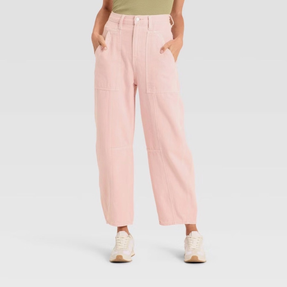 Light pink barrel style jeans size 12 new